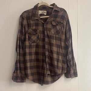 Urban Pipeline Brown Checkered Button-Down Shirt